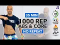 1000 REPS Ab Challenge INTENSE Six Pack Abs At Home Workout No Equipment