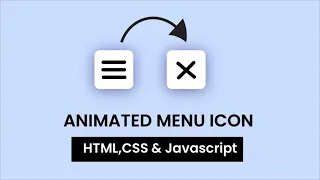Let s Create Animated Hamburger Menu Icon Using HTML CSS JavaScript