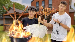 ولد عمل نفسه كبابجي لكنه تسبب في كــااارثــة كبيرة 