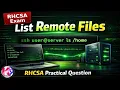 RHCSA EXAM - List all local file system remotely via SSH RHEL 9