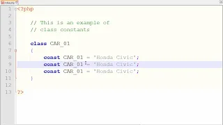 PHP OOP 322 Class Constants Part 1