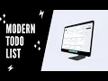 Modern Todo List Application HTML CSS JavaScript Part 3 of 3