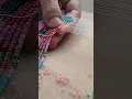 One loom row of a fringe beaded necklace Full tutorial is already on the channel