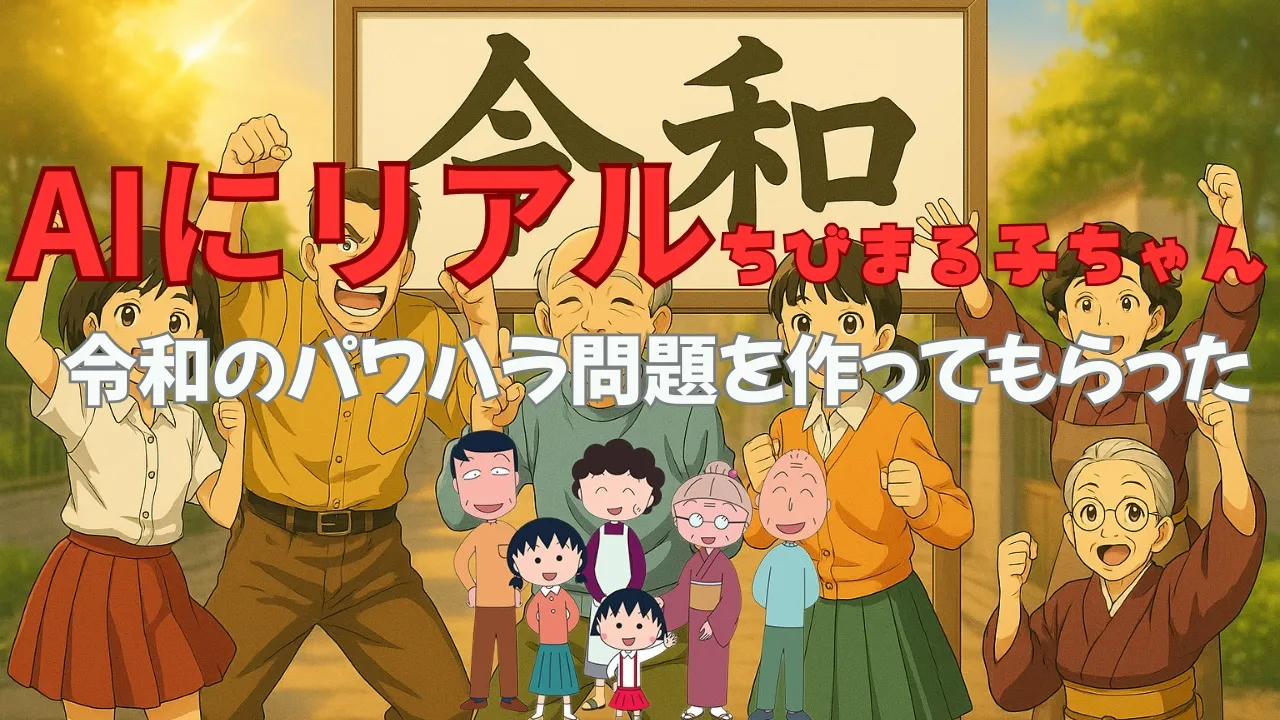 AIが作った架空アニメ【それってパワハラですか?】ちびまる子ちゃん風リアルキャラで描く令和のパワハラ問題 AIが作った架空アニメ【それってパワハラですか?】ちびまる子ちゃん風リアルキャラで描く令和のパワハラ問題