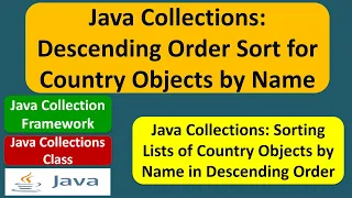Java Collections Descending Order Sort for Country Objects by Name
