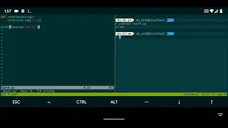 Python workflow with tmux and vim in Termux