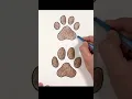 How to Draw Paw Prints Short