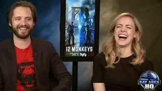 HILARIOUS 12 MONKEYS SEASON 2 INTERVIEW AMANDA SCHULL AARON STANFORD MONKEY-WED GAME