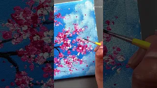 Easy Cherry Blossom Painting for Beginners