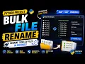 Python Bulk File Renamer Project Rename 1000s of Files in Seconds Python Project Source code