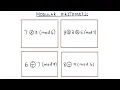 Modular arithmetic multiplication and division examples