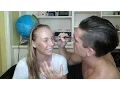Boyfriend does my makeup challenge!
