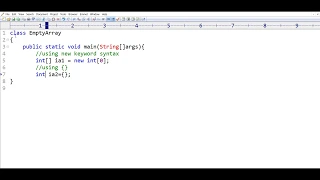 Empty Array Creation