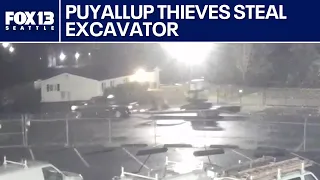 Thieves steal excavator and trailer hitch from Puyallup WA FOX 13 Seattle