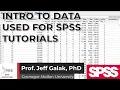 Introduction to Data File for Use with SPSS Tutorials SPSS Tutorial