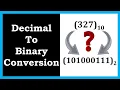 Decimal to Binary Conversion - Conversion technique with examples