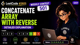 LeetCode Weekly Contest 501 Q1 Concatenate Array With Reverse Easiest Question Java Hindi