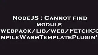 NodeJS Cannot find module