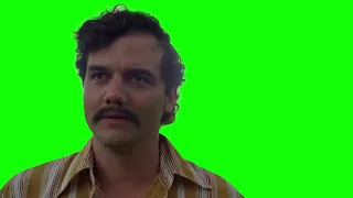 Pablo Escobar Looking Happy and Smoking - Narcos Green Screen