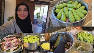 زوجي قلب طنجرة الورق عنب و الكوسا 🤩
