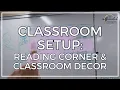 Classroom Setup - Reading Corner Decor High School Teacher