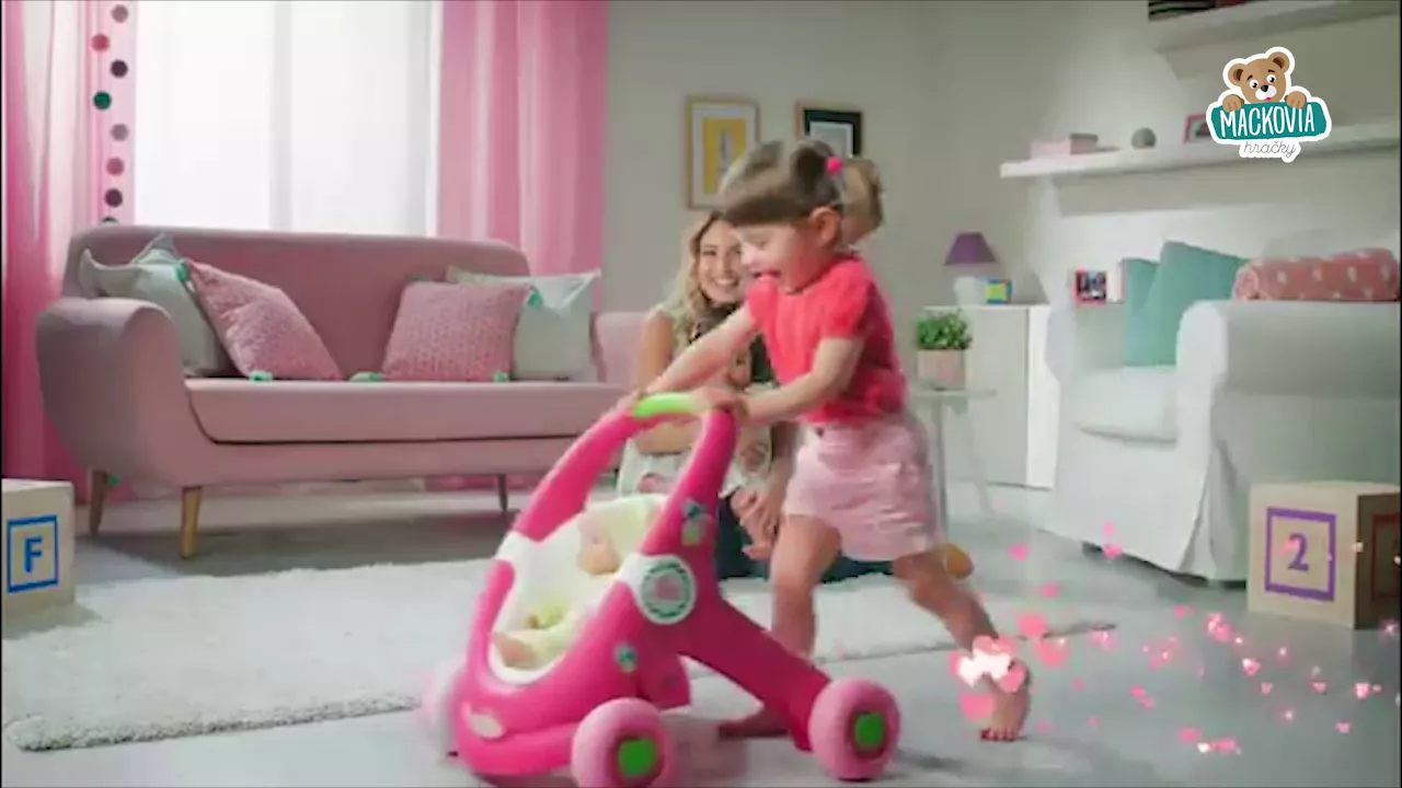 Kočíky pre bábiky od 12 mesiacov - Set chodítko a kočík pre bábiku 3v1 MiniKiss Smoby - 4