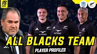 All Blacks Team Announcement vs Bulls All Blacks Player Profiles