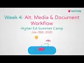 Week 4 Alt Media Document Workflow
