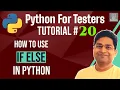Python for Testers - How to use If Else in Python