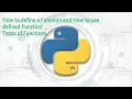 71 Complete Python Basics for Automation How to define a Function and Types of Functions