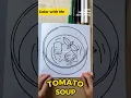 Satisfying Tomato Soup Coloring ASMR Cozy British Comfort Food Art