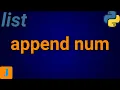 How To Append A Number To A List In Python