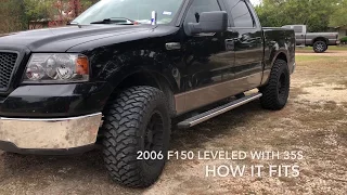 2006 f150 on 35s how does it fit How to fit 35x12 50 with only a leveling kit 04-08 f150 pro comp