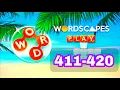 WORDSCAPES level 411 412 413 414 415 416 417 418 419 420