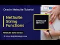 NetSuite String Functions Suitescript Sting Functions SuiteScript Include Function NetSuite