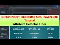 MicroStrategy Embedding SDK Playground Tutorial - Attribute Selector Filter