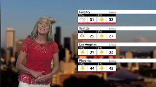 BBC Weather today in NORTH AMERICA - July 23rd 2026
