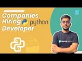 Companies Hiring for Remote developers Python Developer roles Internship and FULL-TIME ROLES
