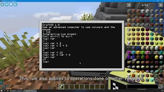 ComputerCraft Lua 1-3 Fundamentals Variables