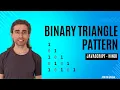 Binary Triangle 0 1 Pattern in JavaScript Pattern Printing