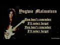 Lagu Yngwie Malmsteen - You Don't Remember, I'll Never Forget (Lyric Video) #yngwiemalmsteen #lyrics