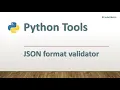 Python tools JSON format validator