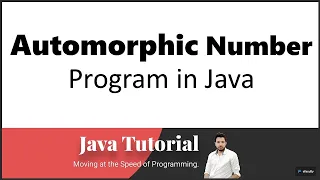 Automorphic Number Program in Java