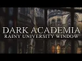 Rainy Window Dark Academia Aesthetic Ambience University Study Session Thundestorm Soft Music