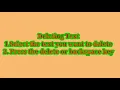 Selecting and deleting text in notepad