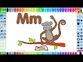Monkey Coloring Pages For Kids Alphabet Letter M Coloring Pages For Kids Coloring Pages for Kids