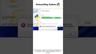 Python installation error Uninstalling Python after an incomplete or corrupted installation