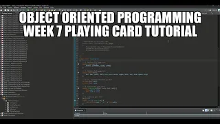 Object oriented programming week 7 Playing card tutorial