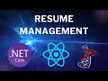 Resume Management project with React18 ASP NET Core7 WebAPI TypeScript and Entity Framework Core