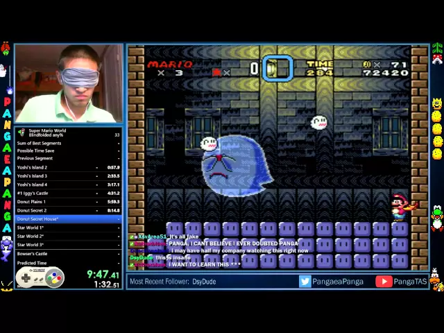 Super Mario World Blindfolded in 23:14